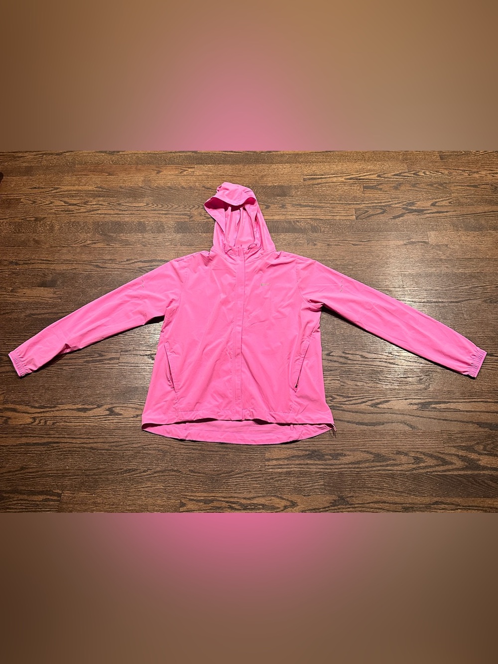 Bright Pink Hooded Rain Jacket Nike Swift Women's Repel Packable Running Jacket